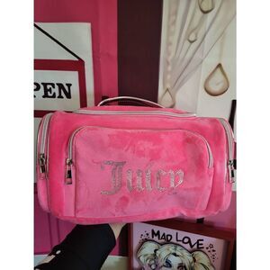*sold*Juicy Couture pink velvet rare vintage make up bag